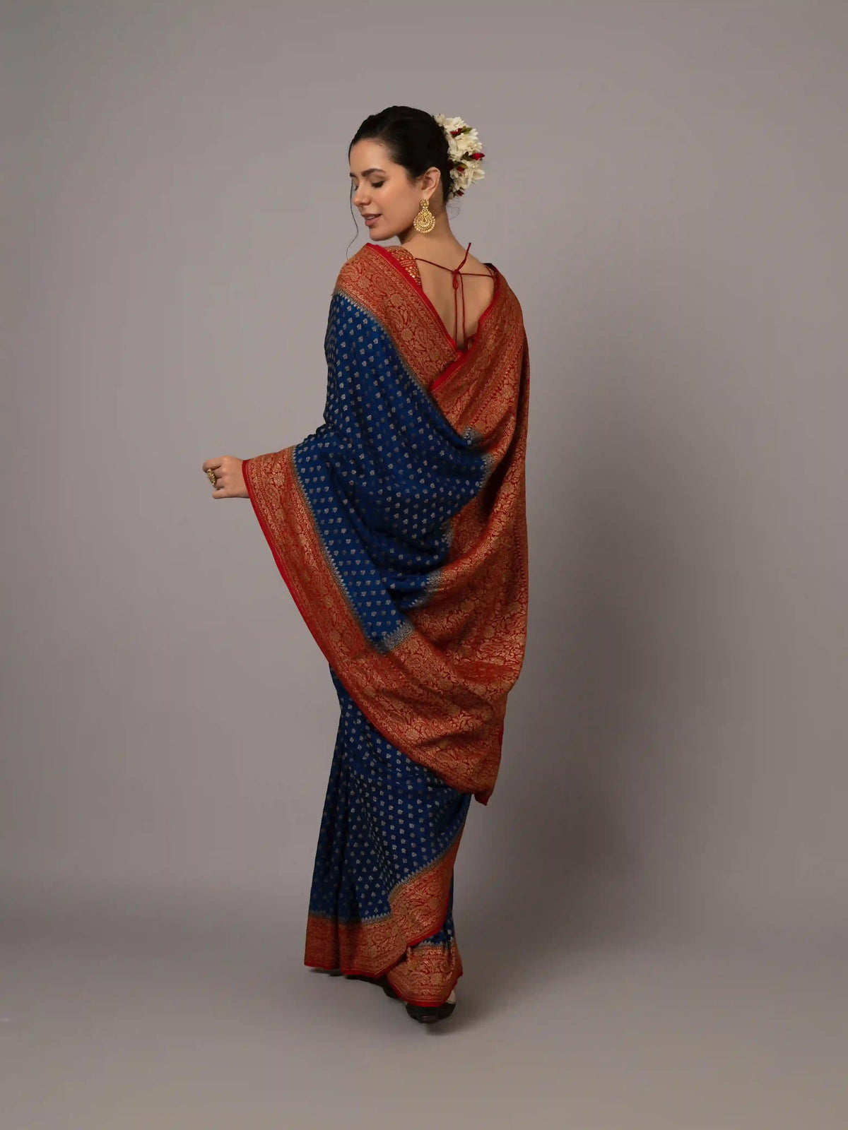 Pure Banarasi Crepe Saree