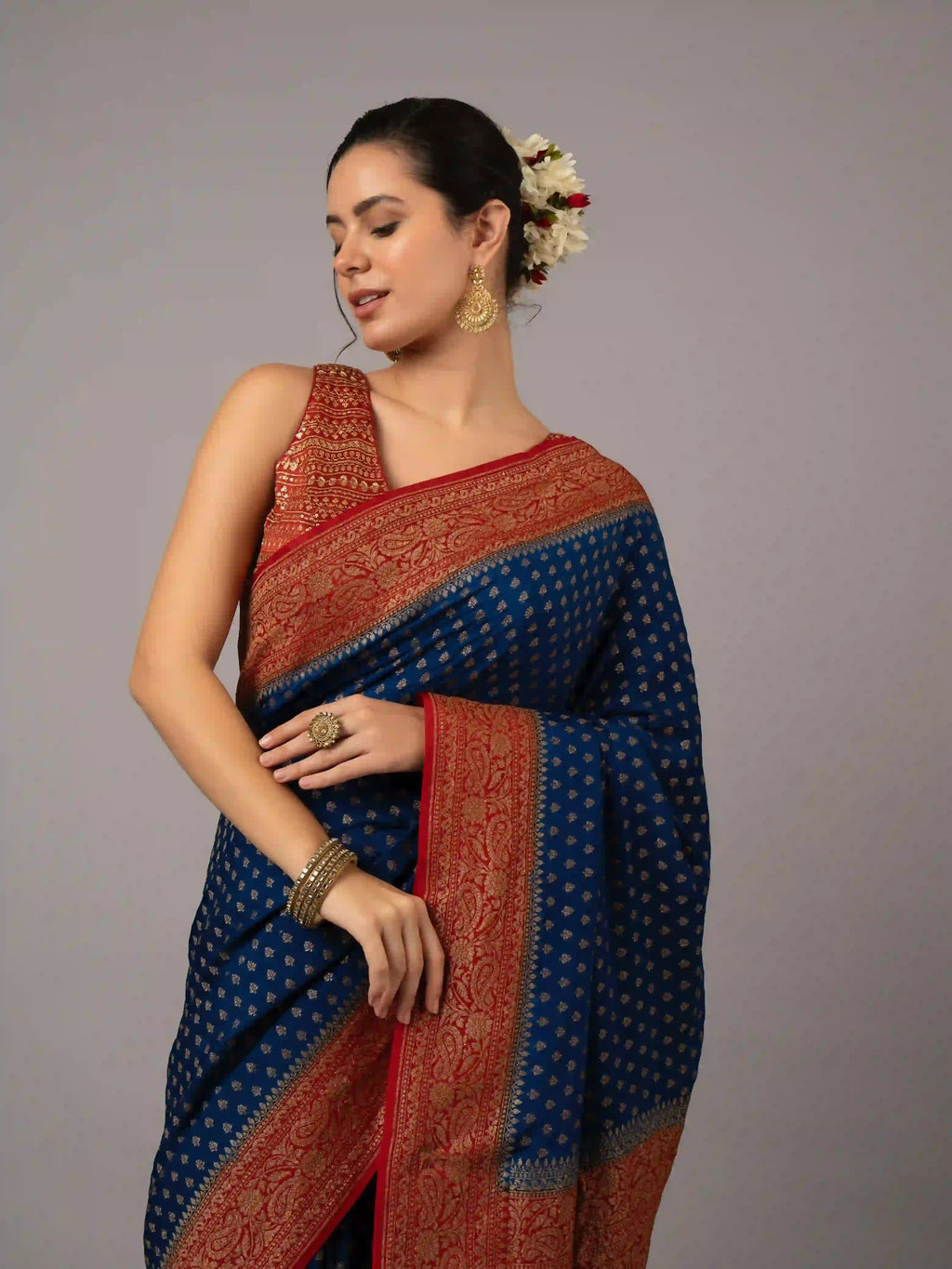 Pure Banarasi Crepe Saree