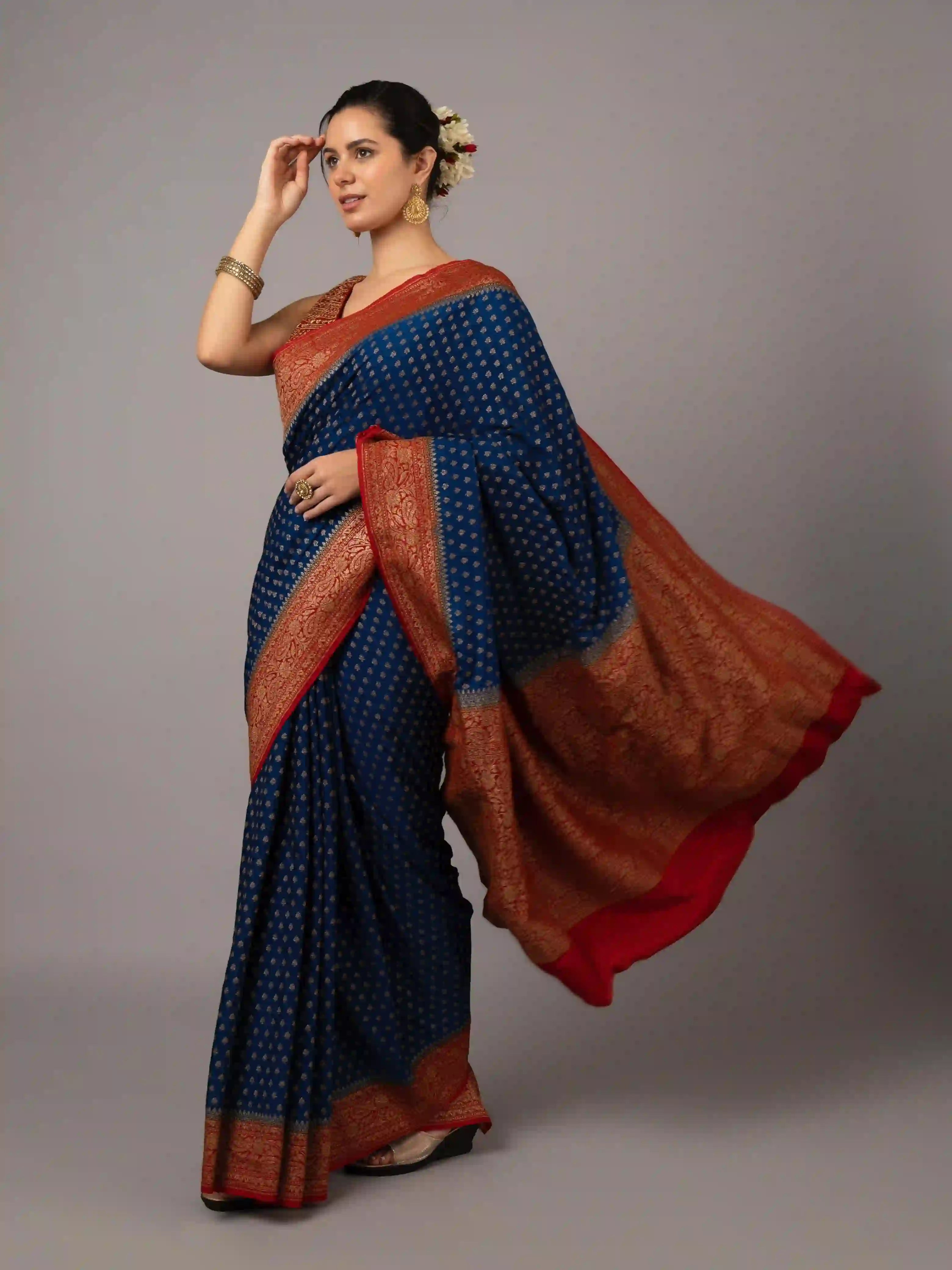 Pure Banarasi Crepe Saree