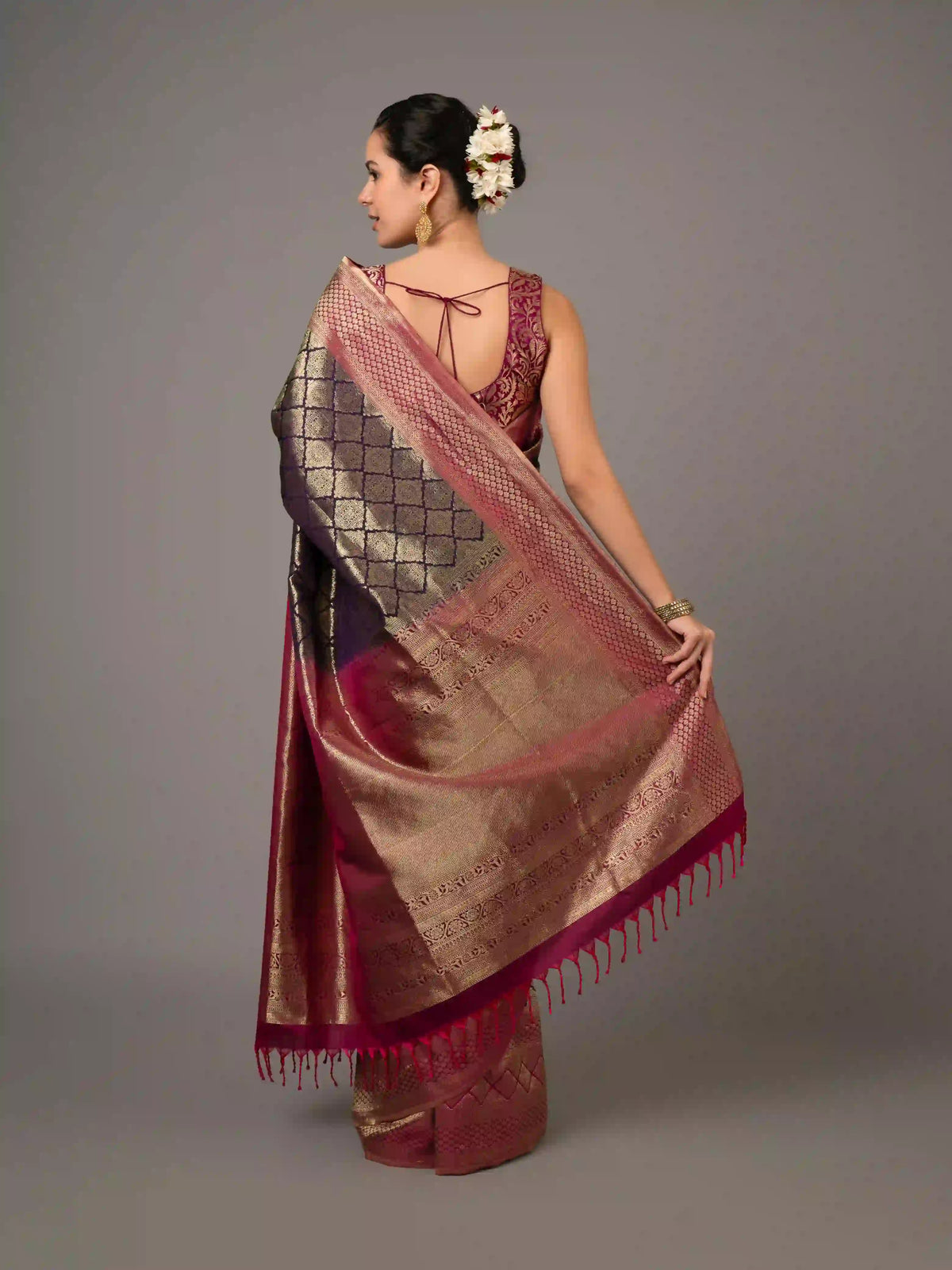 Pure Kanchi Jhalak Silk Saree