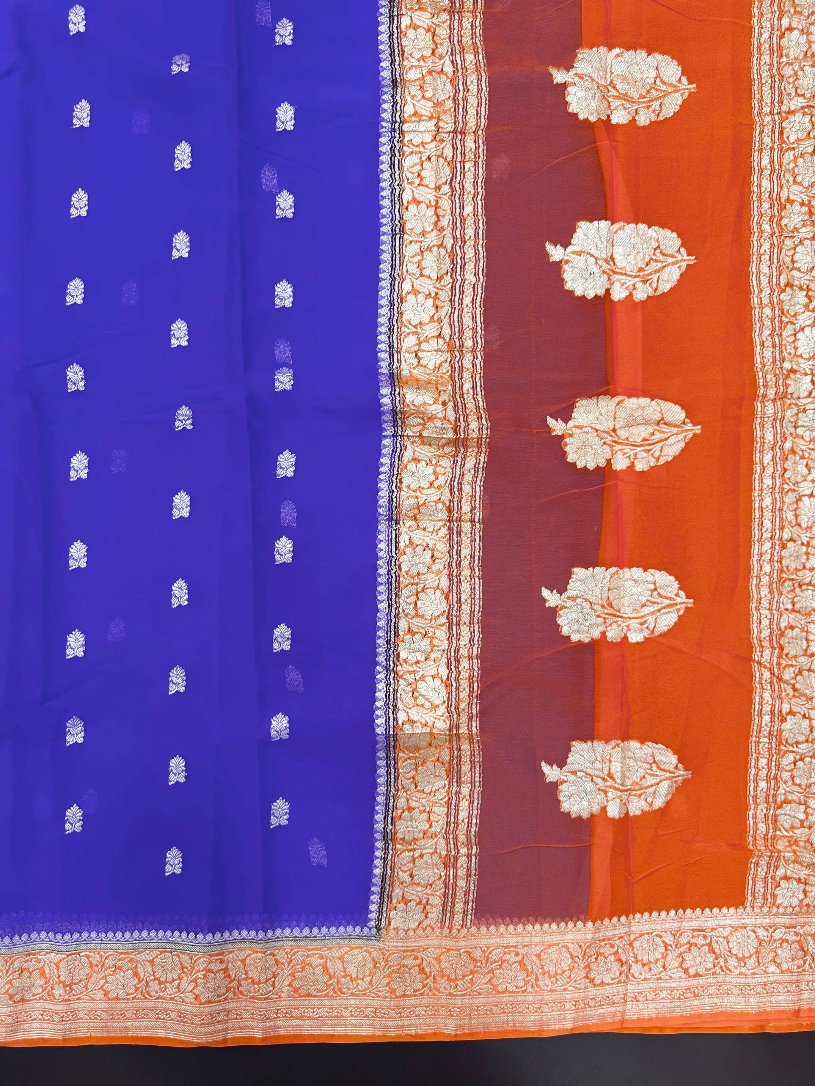 Banarasi Pure Khaddi Chiffon Saree