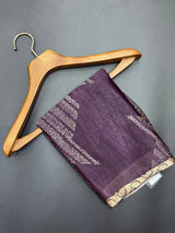 Soft Malai Silk Chiffon Saree- True Jute Tis