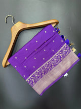 Pachmina Border-Semi Silk Saree