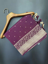 Pachmina Border-Semi Silk Saree