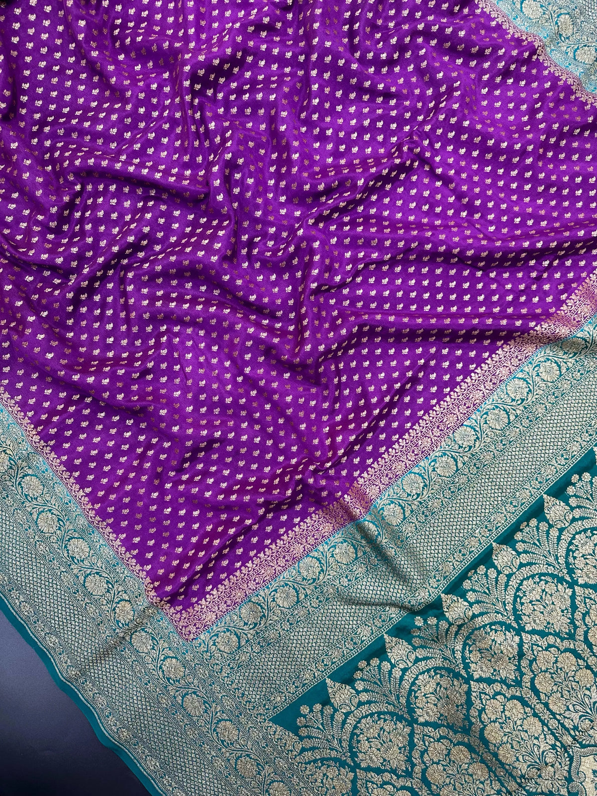 Timeless 3D Banarasi Crepe Silk Saree
