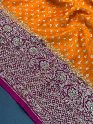 Timeless 3D Banarasi Crepe Silk Saree