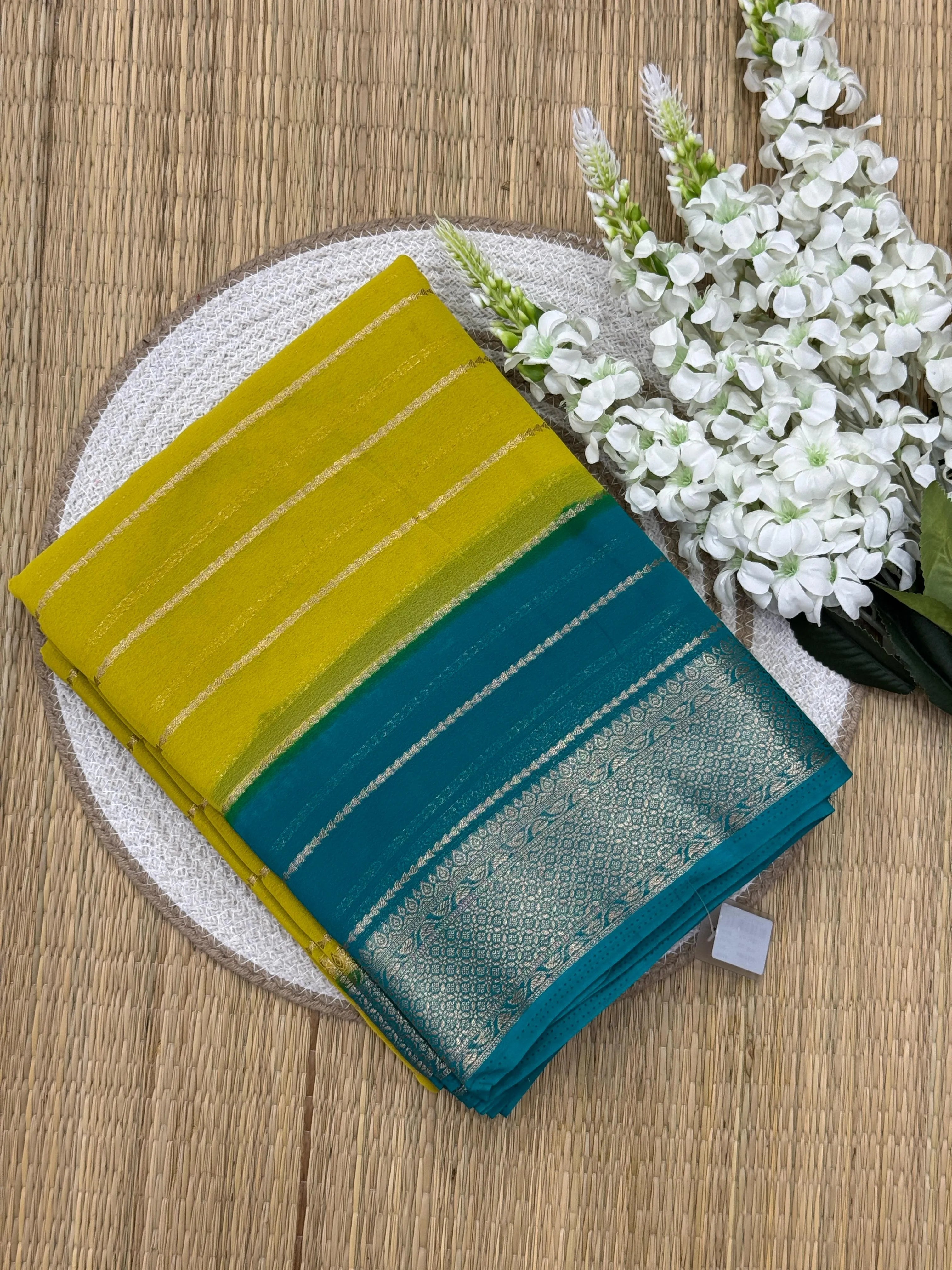 Chiffon Banarasi  Saree For Women (Festive wear)