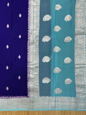 Banarasi Pure Khaddi Chiffon Saree