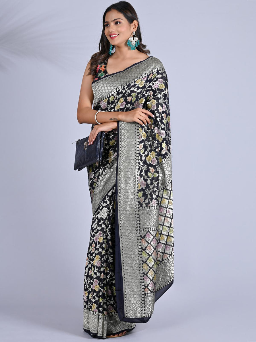 Exquisite Pure Khaddi Georgette Saree – Ideal Choice for Traditional and Celebration Wear
