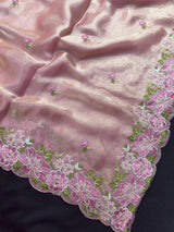 Shimmer Organza Saree, a perfect blend of grace and glamour