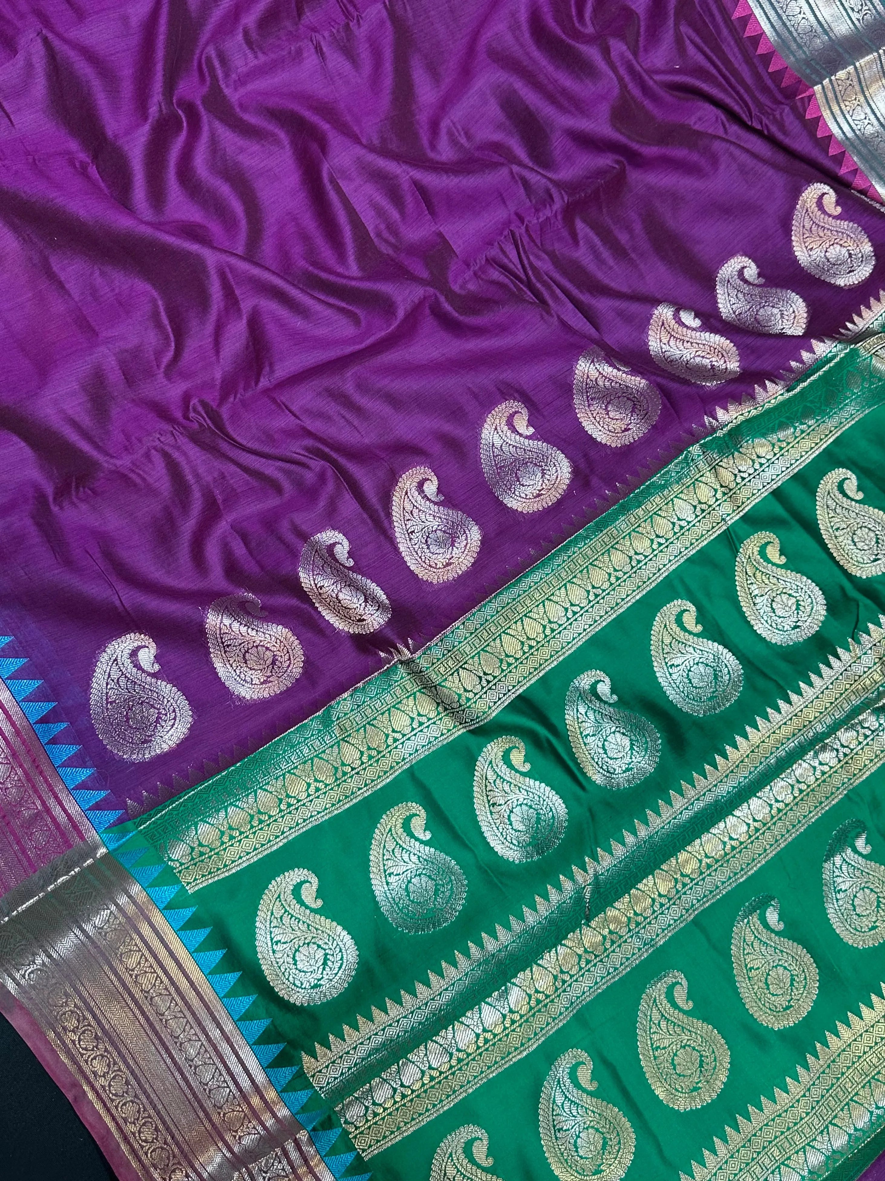 Semi silk saree with soft shine and elegant drape – ideal for festive or daily ethnic wear

