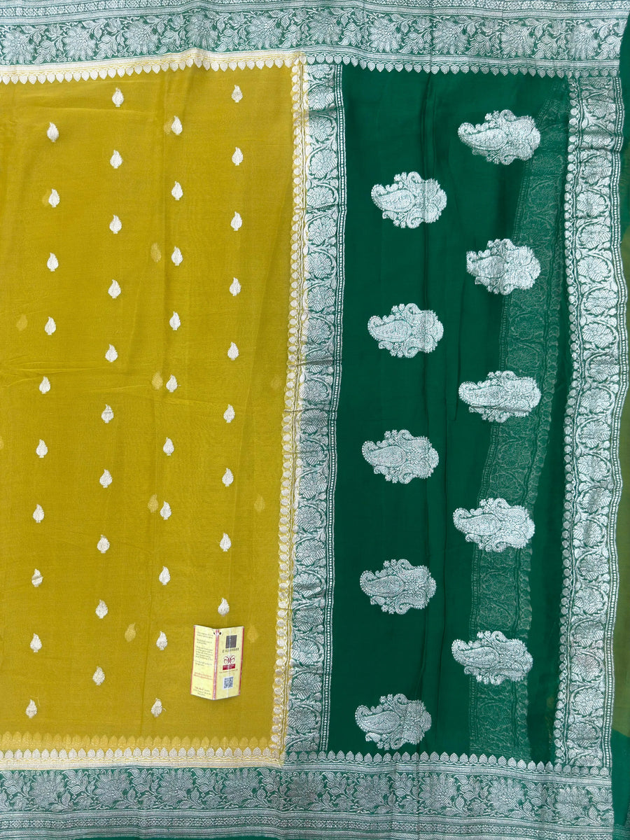 Banarasi Pure Khaddi Chiffon Saree