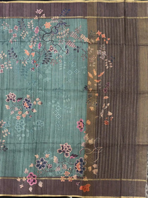 Stylish Tasar Block Print Saree – Blend of Comfort and Class 