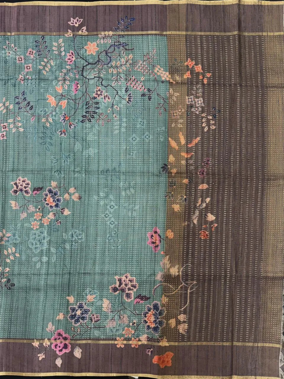 Stylish Tasar Block Print Saree – Blend of Comfort and Class 