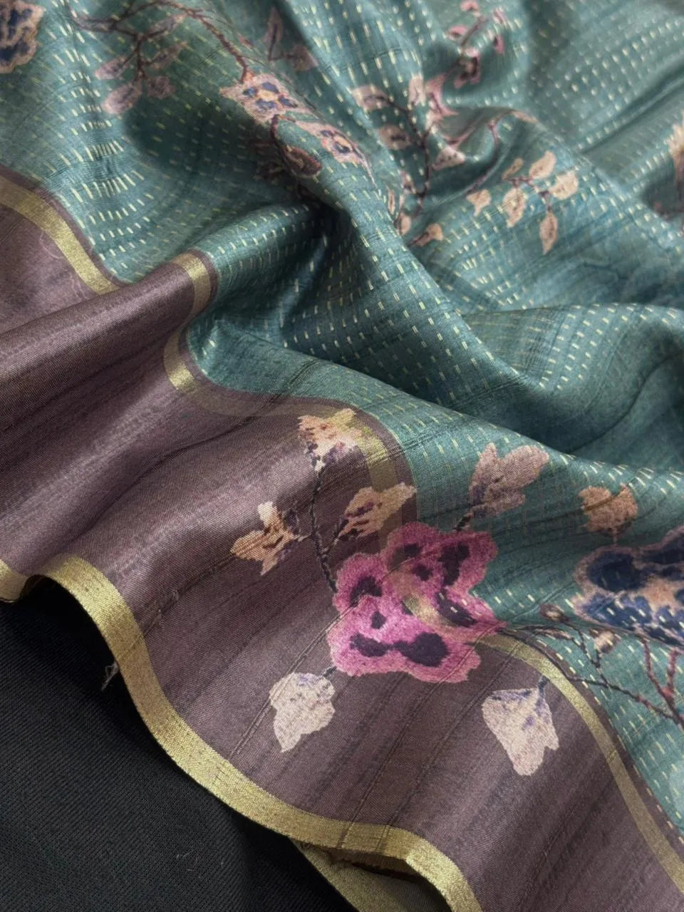 Stylish Tasar Block Print Saree – Blend of Comfort and Class 