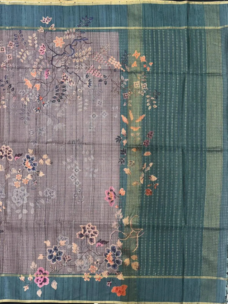 Stylish Tasar Block Print Saree – Blend of Comfort and Class 