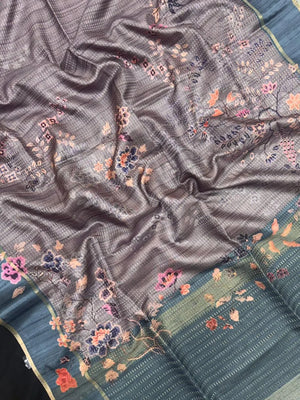 Stylish Tasar Block Print Saree – Blend of Comfort and Class 