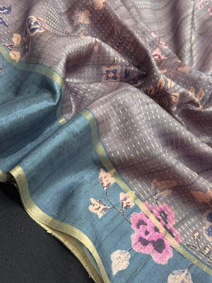 Stylish Tasar Block Print Saree – Blend of Comfort and Class 