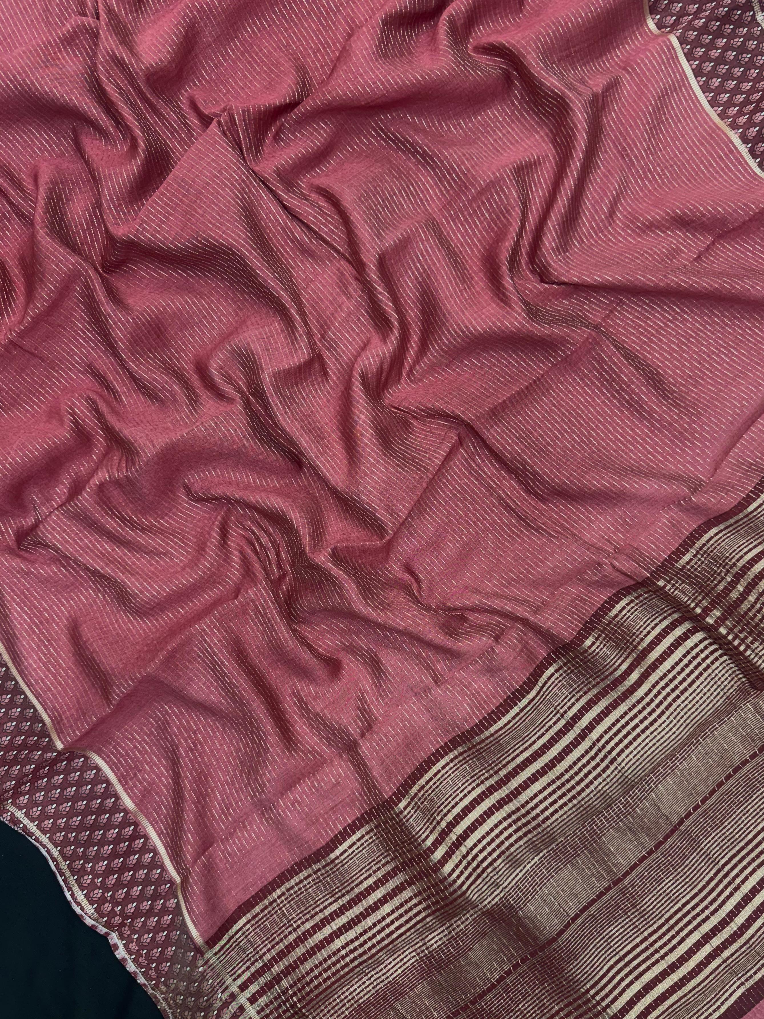 Classic Musk Silk Saree with Rich Shine and Grace (Butterfly Silk)