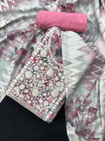 Load image into Gallery viewer, Shibori Threadwork Cotton Unstitched Salwar Suit