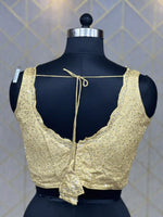Load image into Gallery viewer, Readymade Blouse In Gold With Heavy Sequence &amp; Thread work