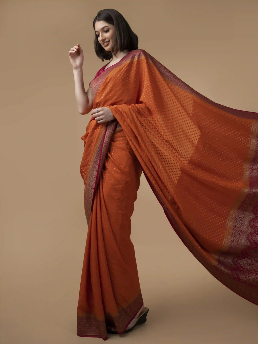 Pure Banarasi Crepe Saree