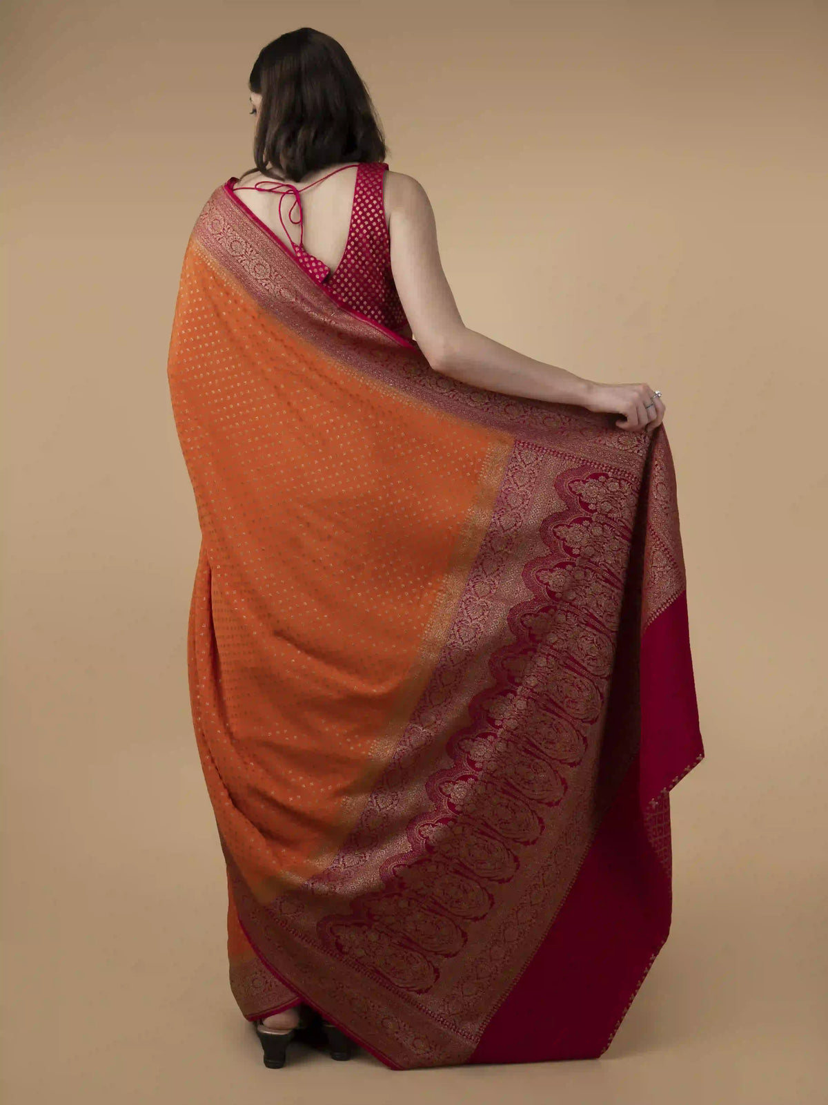 Pure Banarasi Crepe Saree