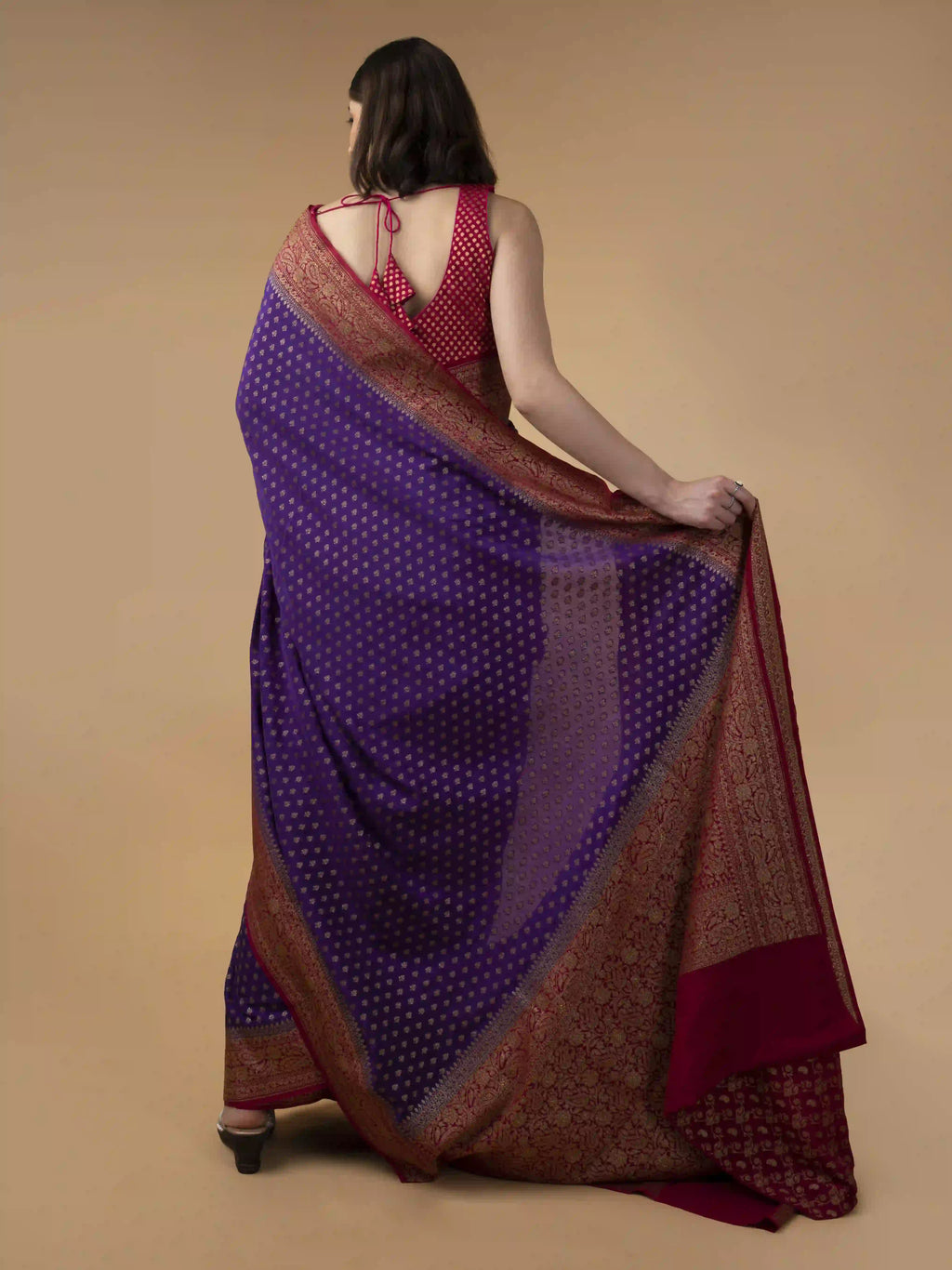Pure Banarasi Crepe Saree