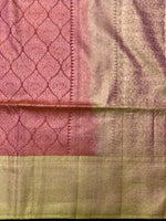 Load image into Gallery viewer, Dual Shade Pinksih Orange Pure Silk Kanjivaram Saree