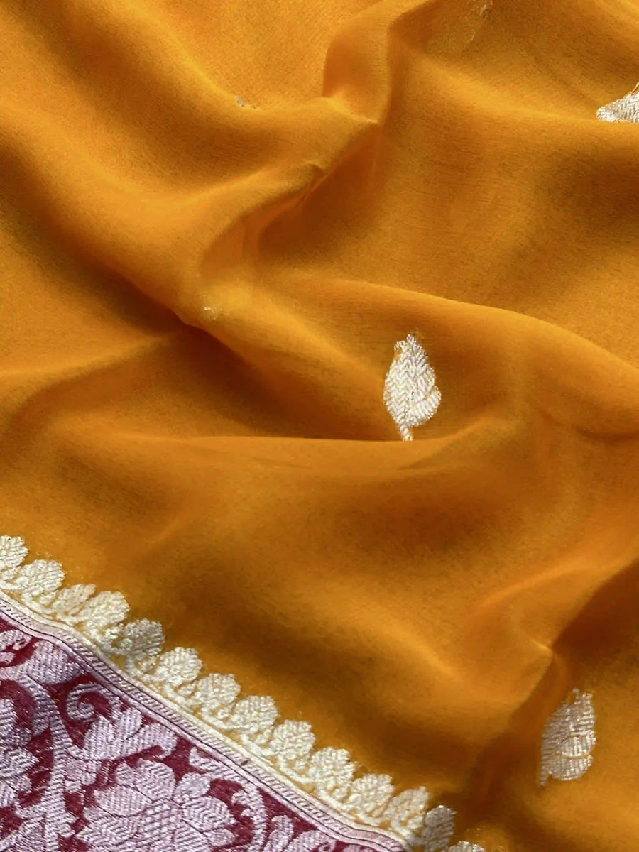 Banarasi Pure Khaddi Chiffon Saree