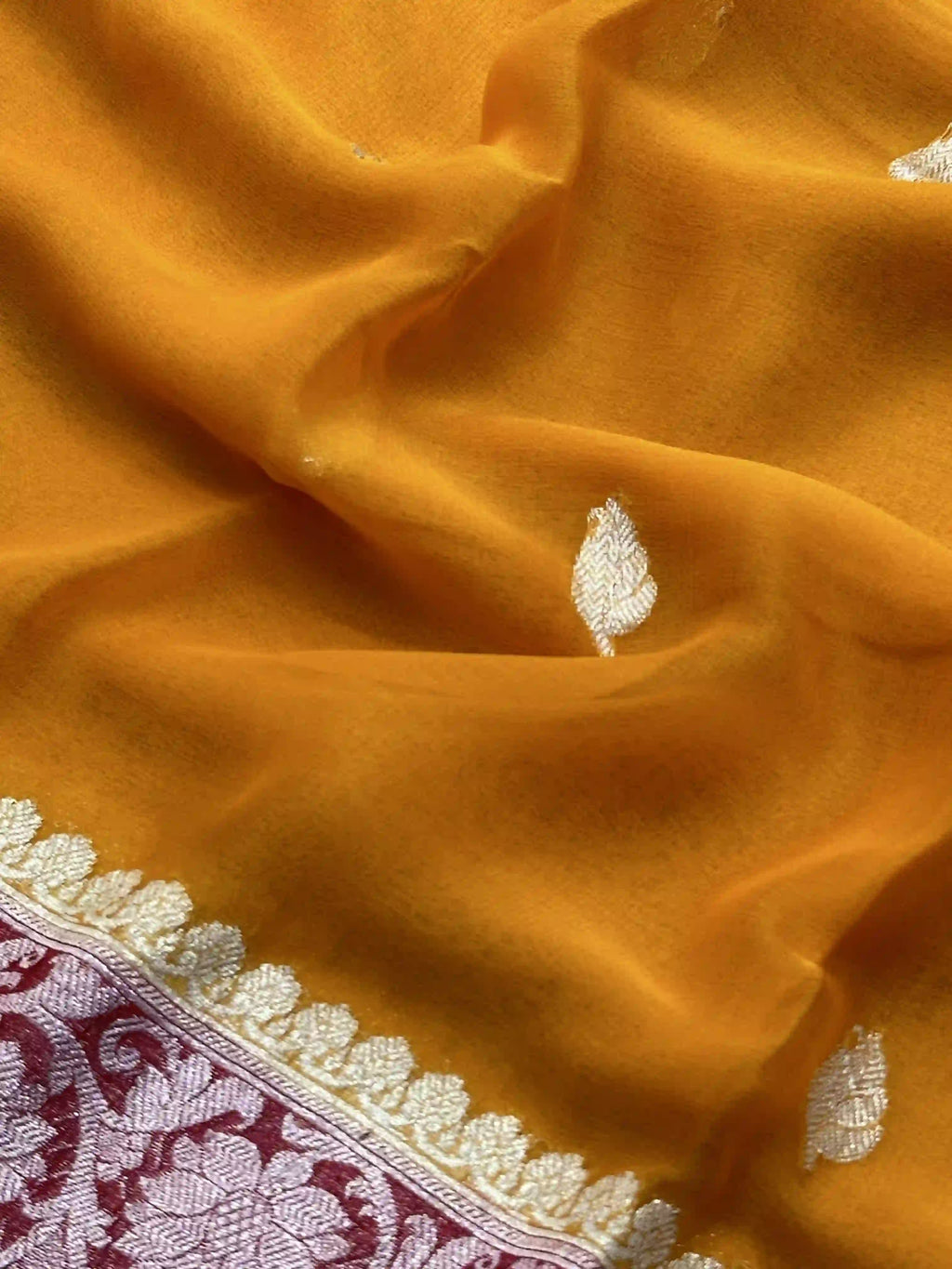 Banarasi Pure Khaddi Chiffon Saree