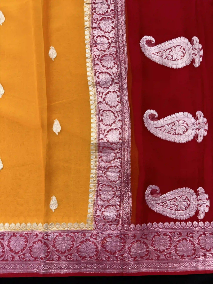 Banarasi Pure Khaddi Chiffon Saree