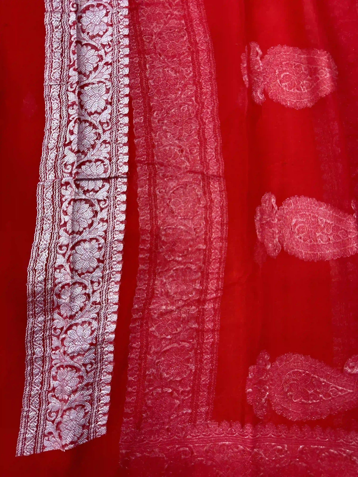 Banarasi Pure Khaddi Chiffon Saree