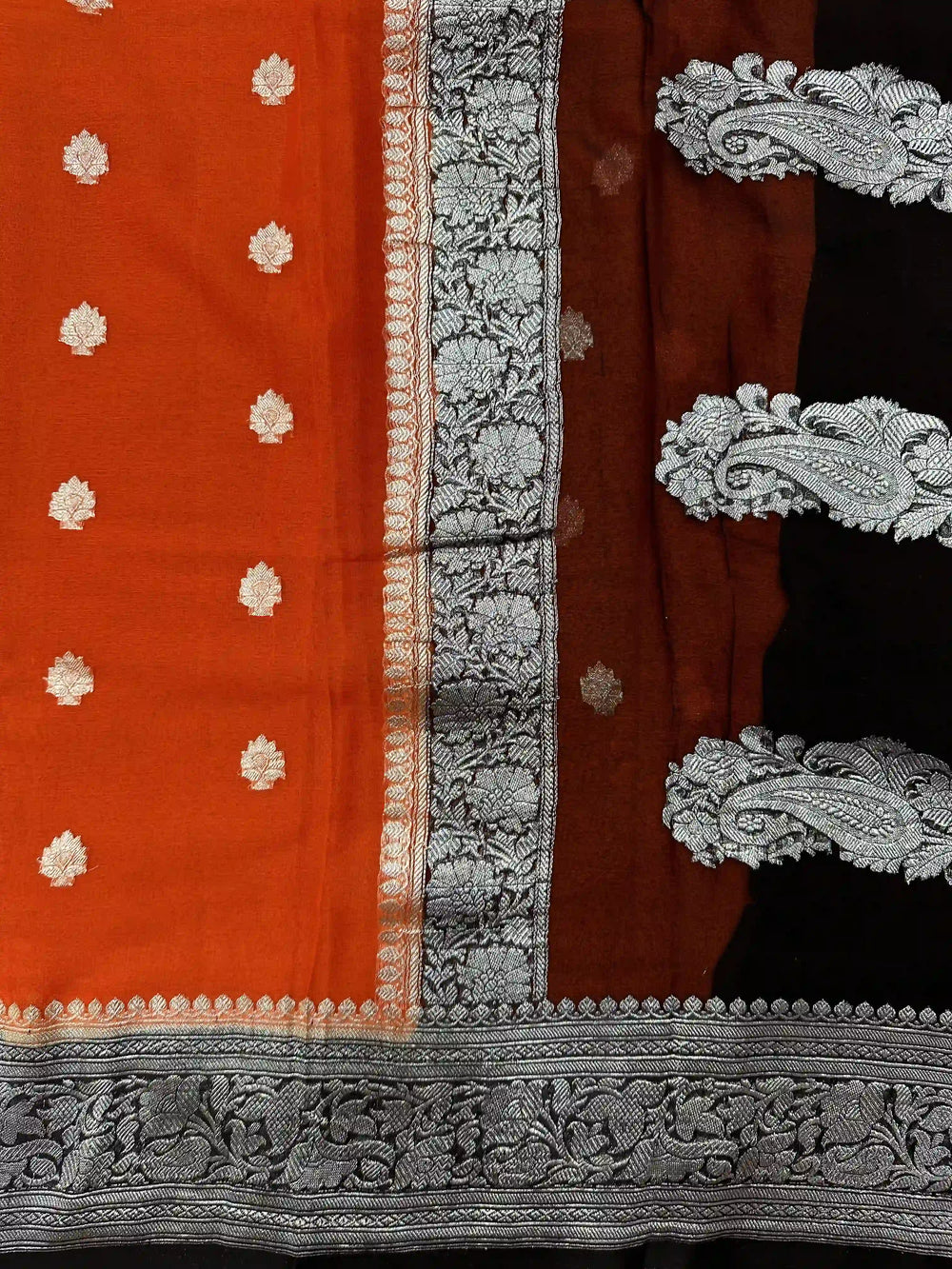 Banarasi Pure Khaddi Chiffon Saree