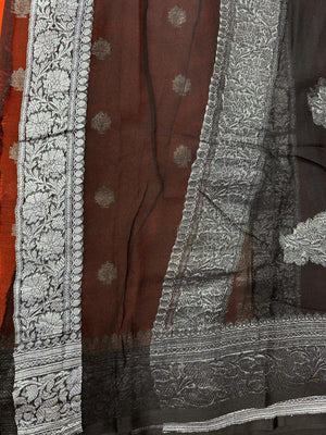 Banarasi Pure Khaddi Chiffon Saree 