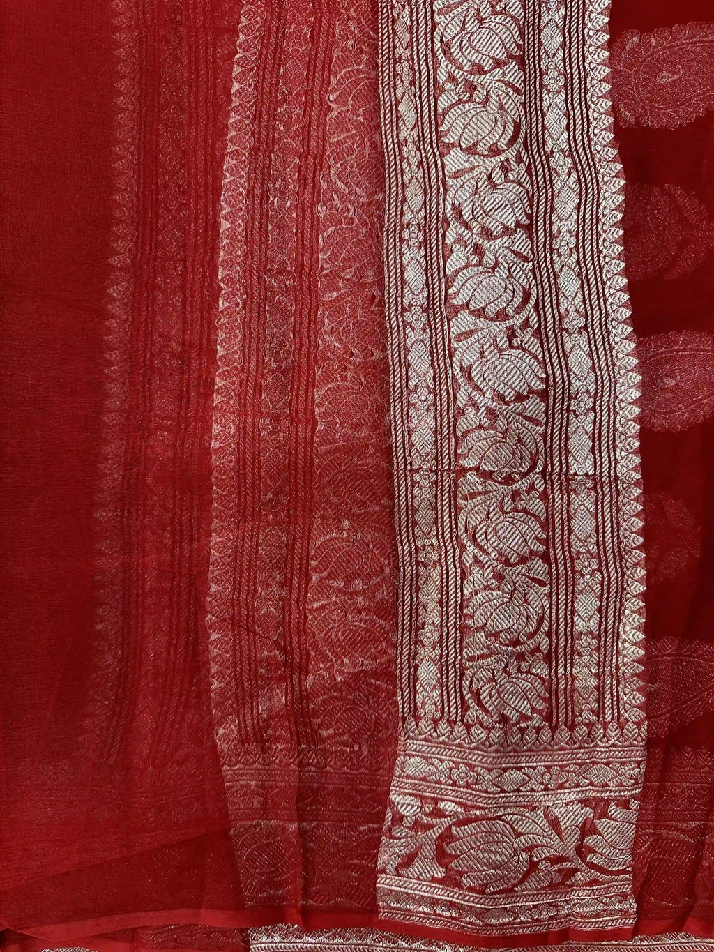 Banarasi Pure Khaddi Chiffon Saree