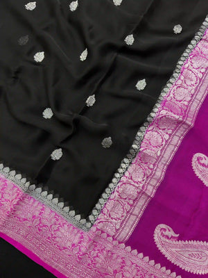 Banarasi Pure Khaddi Chiffon Saree