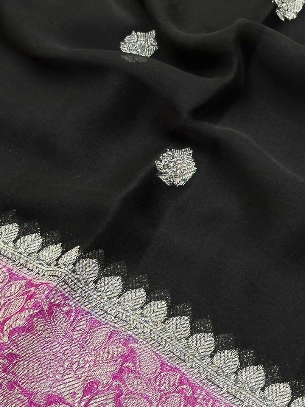 Banarasi Pure Khaddi Chiffon Saree