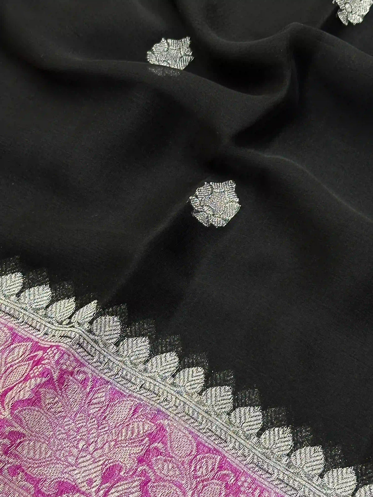 Banarasi Pure Khaddi Chiffon Saree