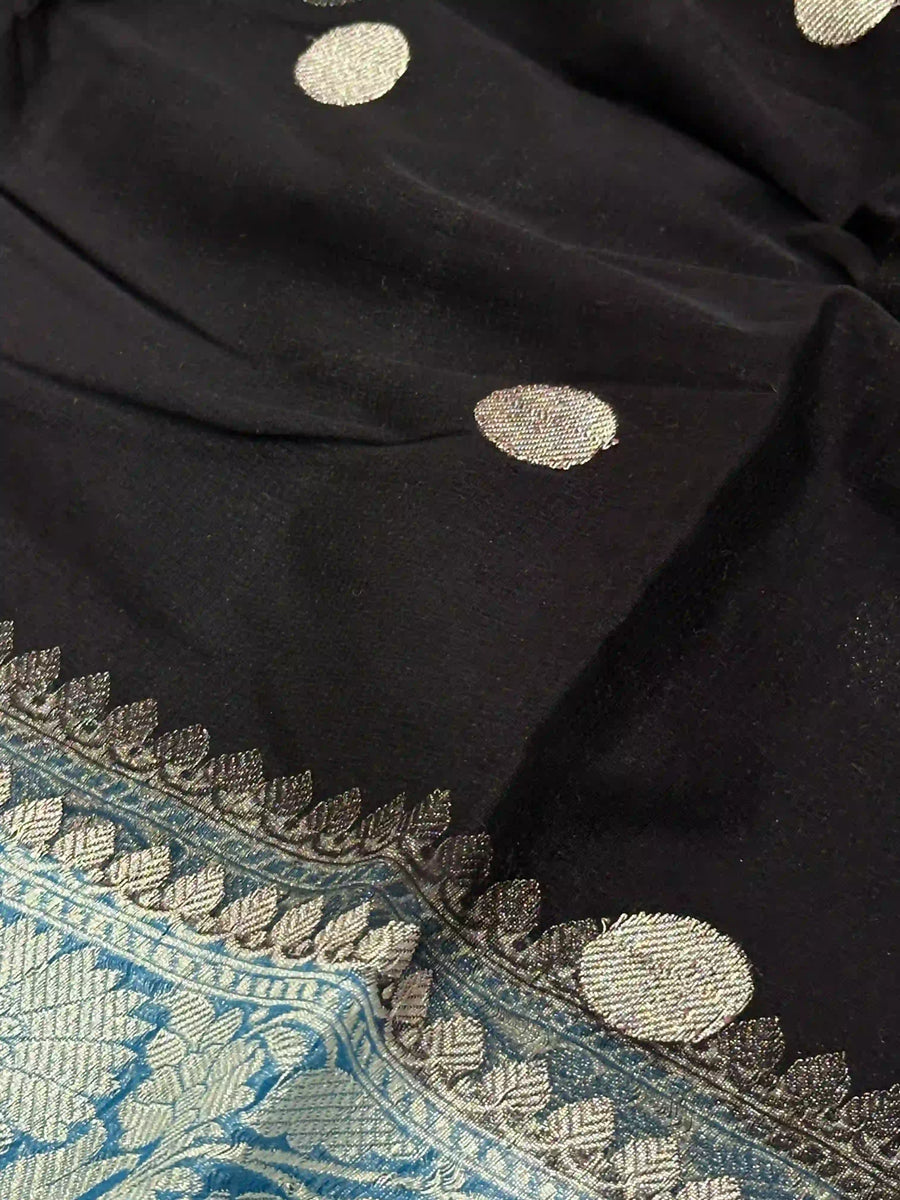 Banarasi Pure Khaddi Chiffon Saree