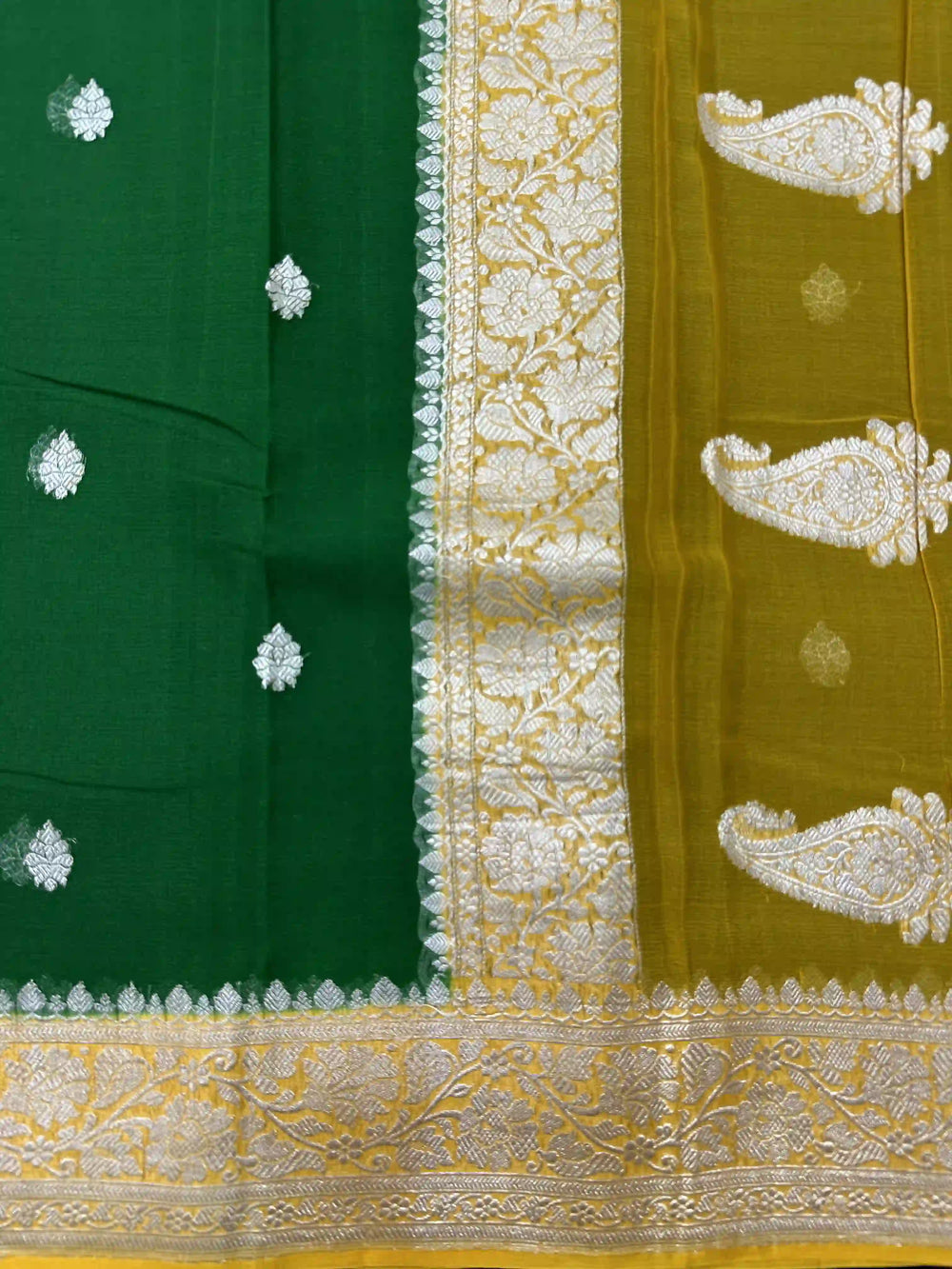 Banarasi Pure Khaddi Chiffon Saree