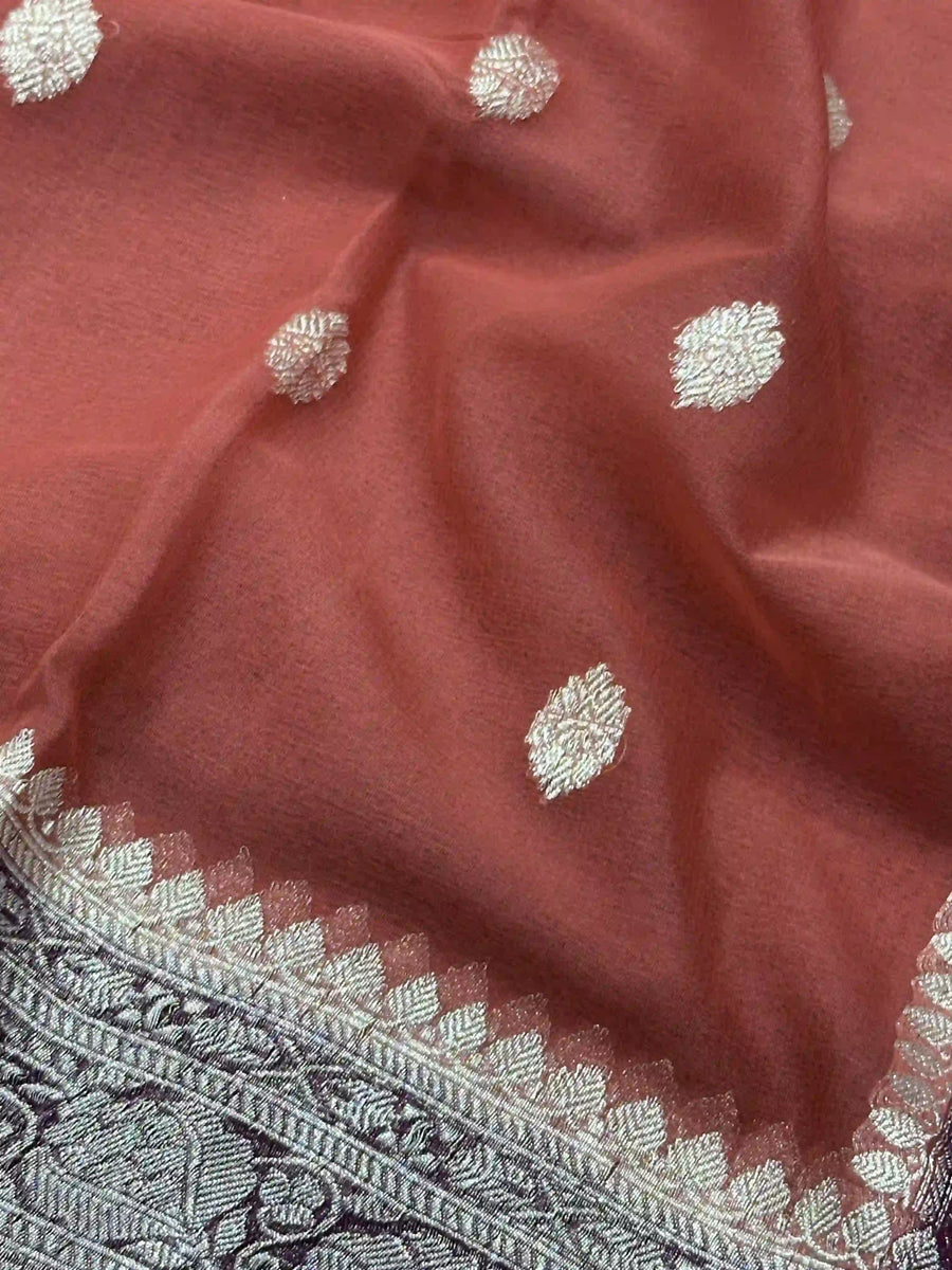 Banarasi Pure Khaddi Chiffon Saree