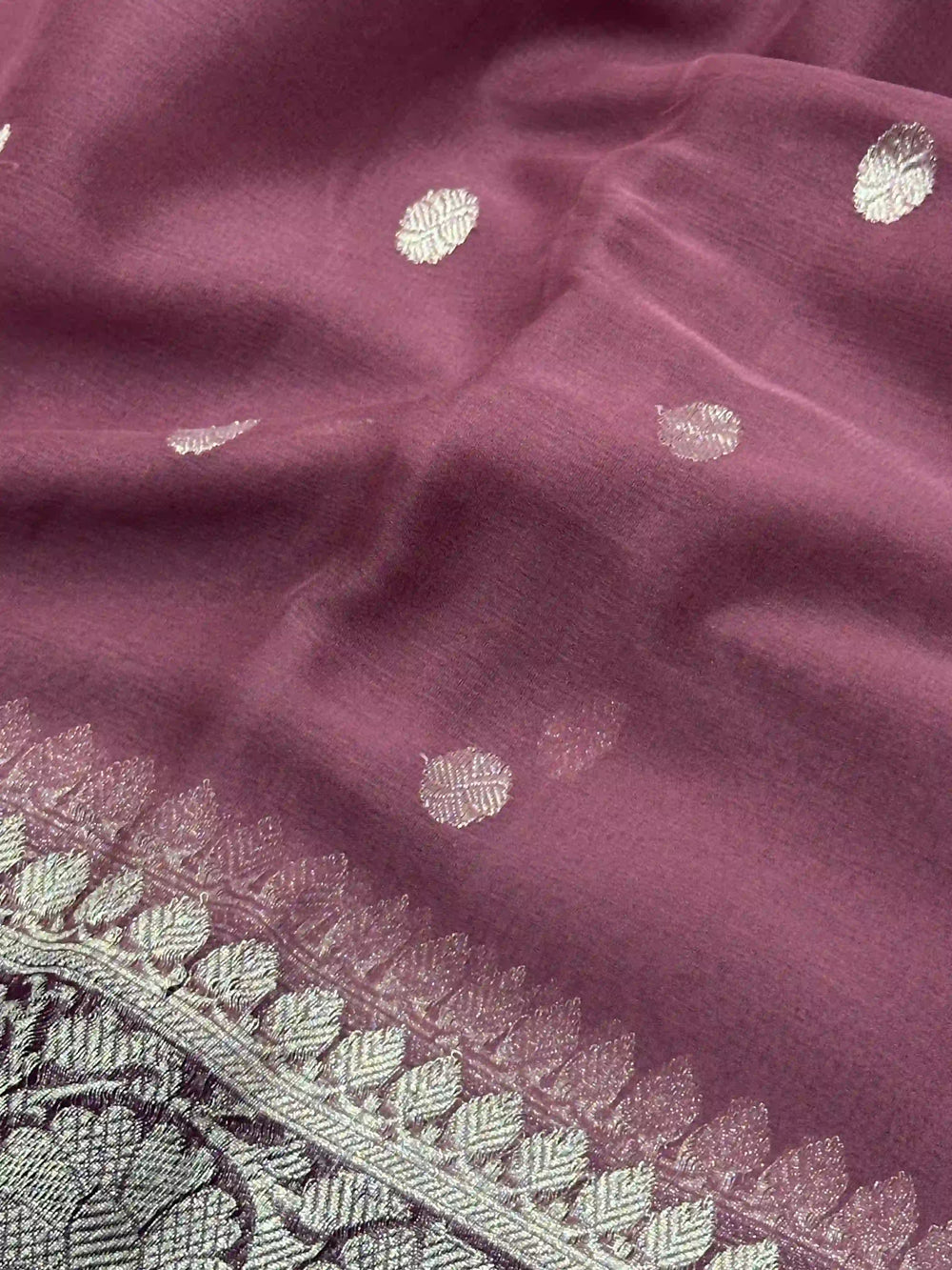 Banarasi Pure Khaddi Chiffon Saree