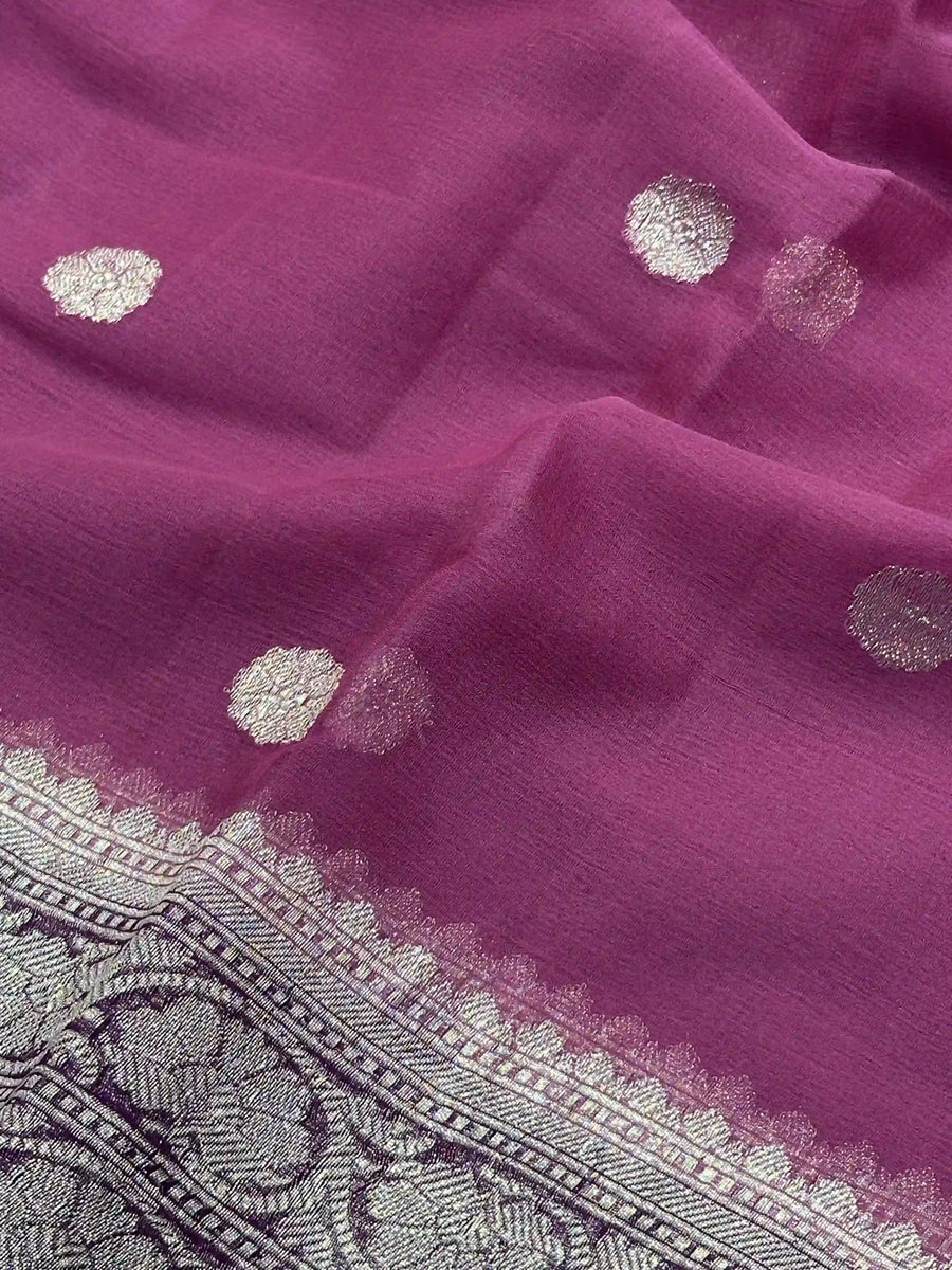 Banarasi Pure Khaddi Chiffon Saree
