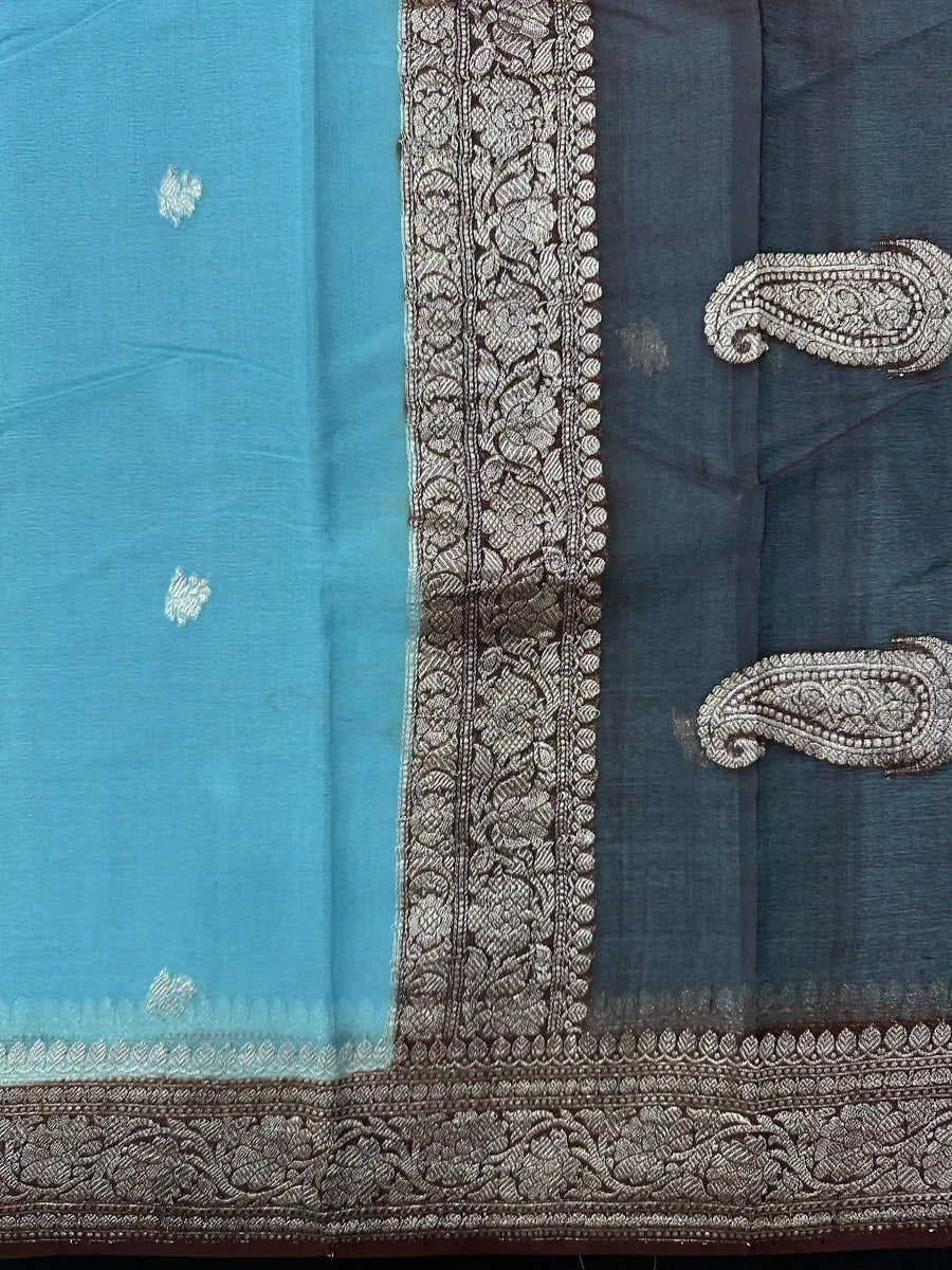 Banarasi Pure Khaddi Chiffon Saree