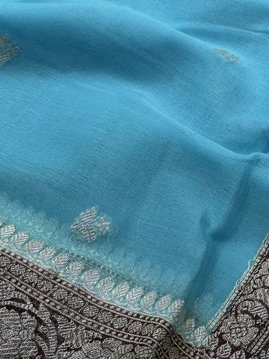 Banarasi Pure Khaddi Chiffon Saree