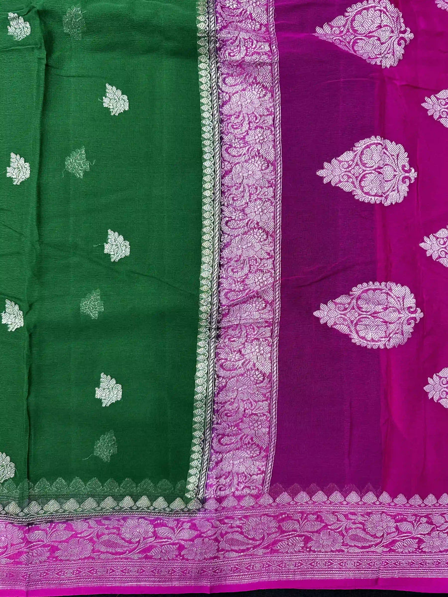 Banarasi Pure Khaddi Chiffon Saree