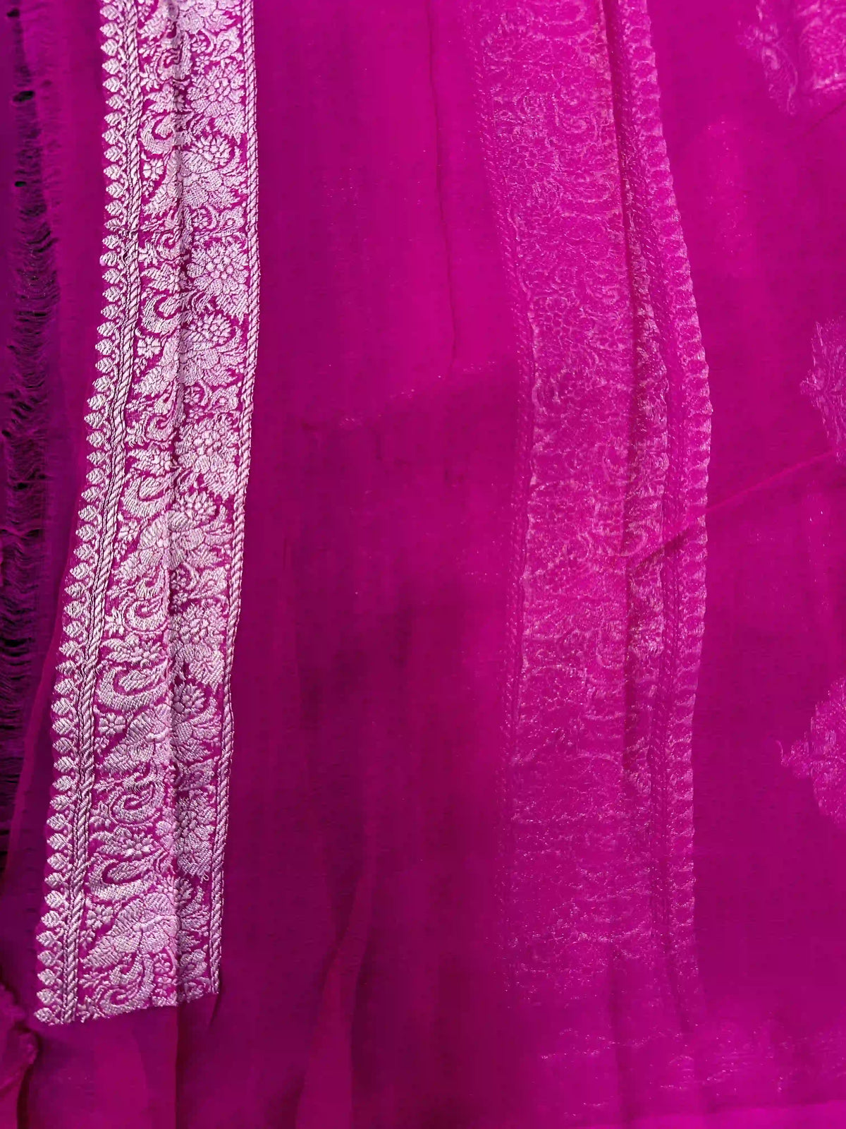 Banarasi Pure Khaddi Chiffon Saree