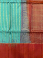 Load image into Gallery viewer, Rama Green &amp; Red Pure Silk Kanjivaram Saree