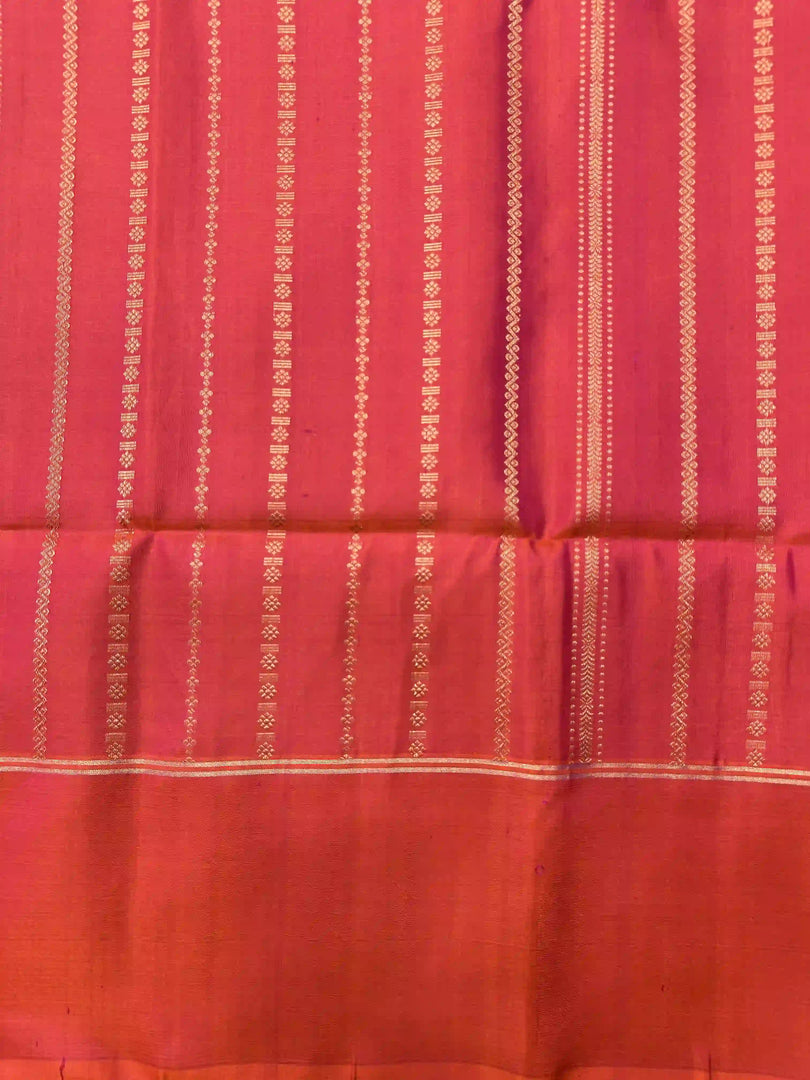 Rama Green & Red Pure Silk Kanjivaram Saree